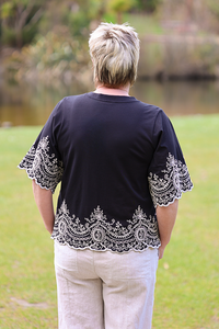 Memo Broderie Detail Top