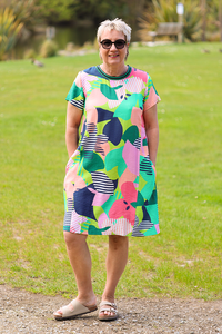 Foil A Line Dress