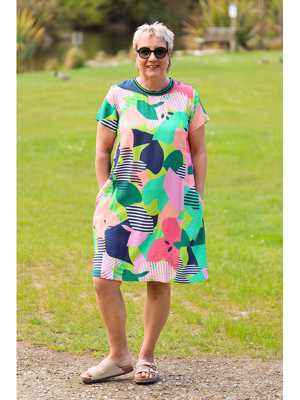 Foil A Line Dress