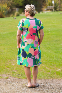 Foil A Line Dress