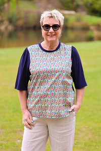 Memo Combo Elbow Sleeve Top