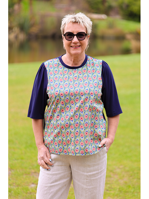 Memo Combo Elbow Sleeve Top