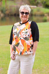 Memo Combo Elbow Sleeve Top