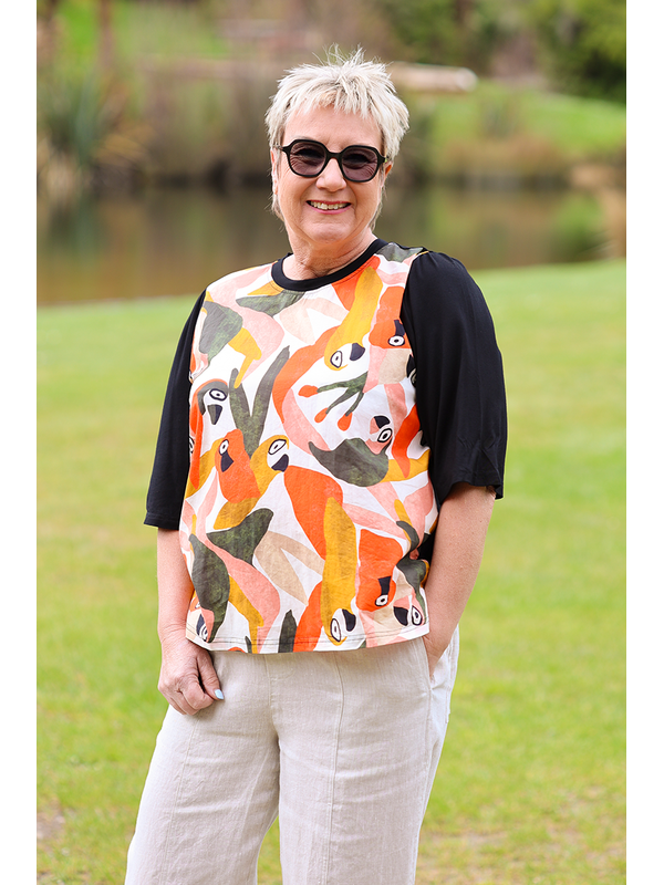 Memo Combo Elbow Sleeve Top