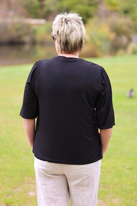 Memo Combo Elbow Sleeve Top