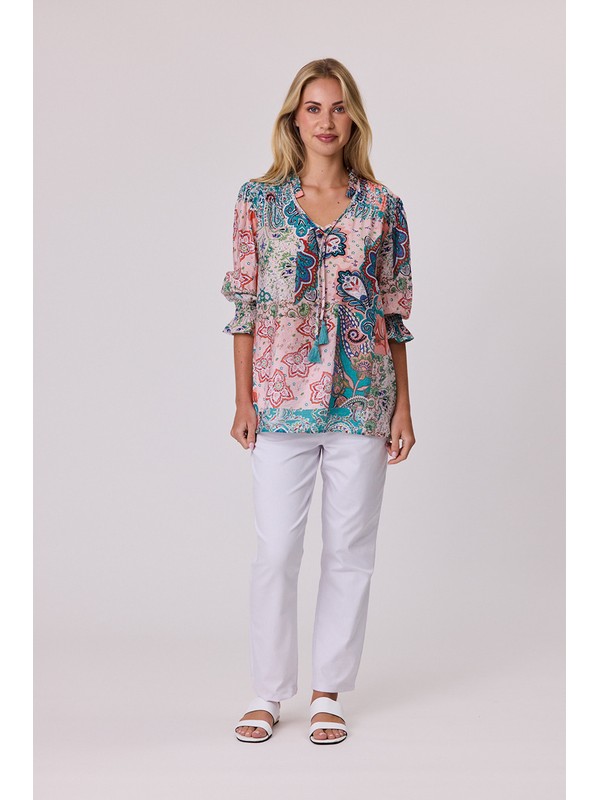 Classified Aurora Peasant Top