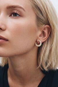 Edblad Wishbone Sparkle Gold Hoops Earrings