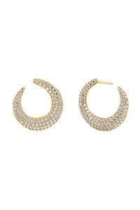 Edblad Wishbone Sparkle Gold Hoops Earrings