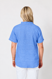 Gordon Smith Audrey Ruffle Detail Linen Top