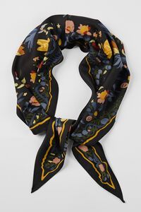 Stella + Gemma Navy Floral Triangle Scarf