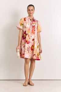 Adorne Amalie Linen Short Dress