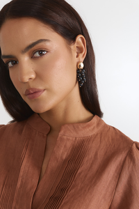 Adorne Stone Cluster Earrings 