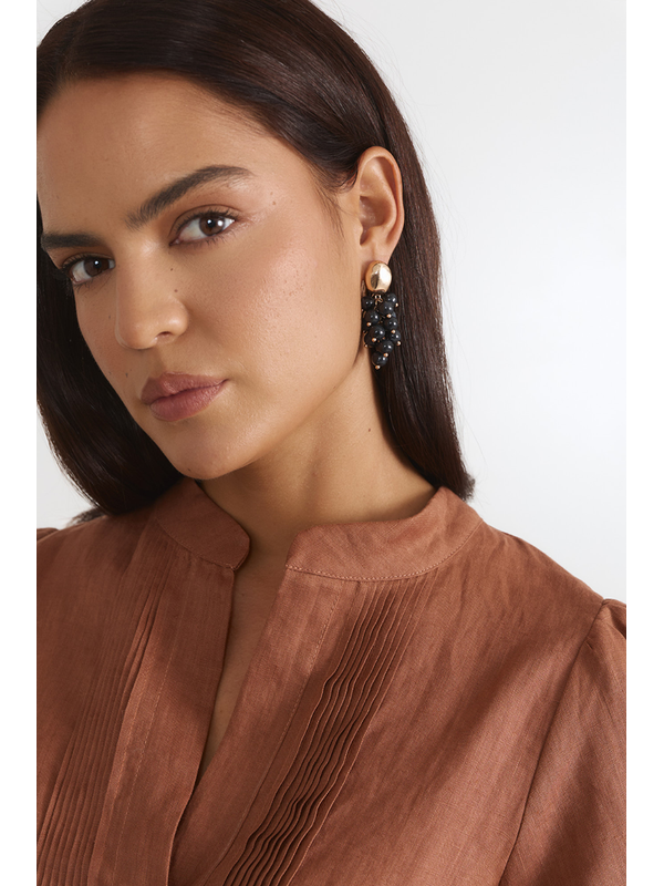Adorne Stone Cluster Earrings 