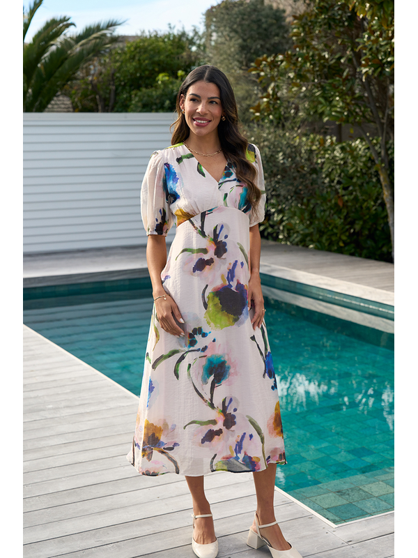 Foil Empire Returns Dress