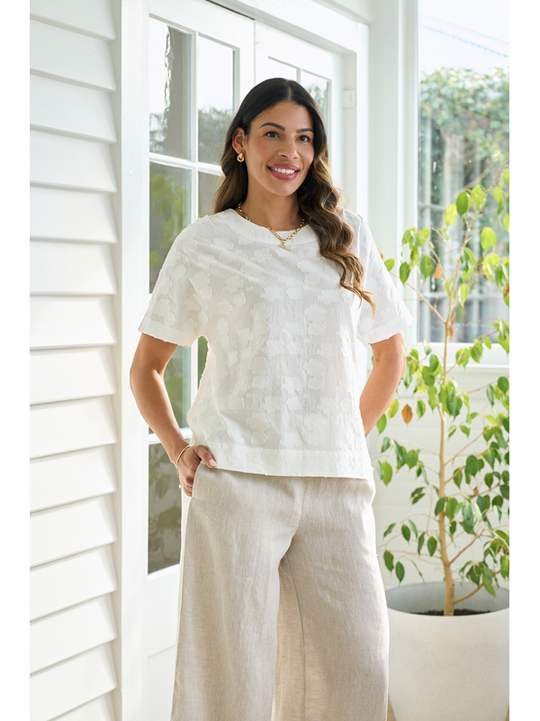 Oh Three Boxy Step Hem Top