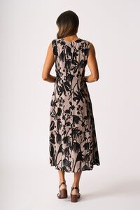 Foil Panel Flare Dress