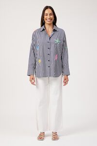 Haven Mykonos Embroidered Stripe Shirt