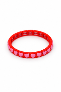 Tiger Tree Red Heart Tile Bracelet