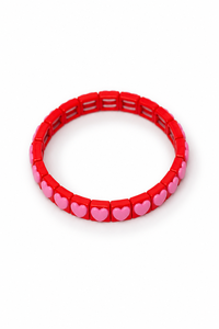 Tiger Tree Red Heart Tile Bracelet
