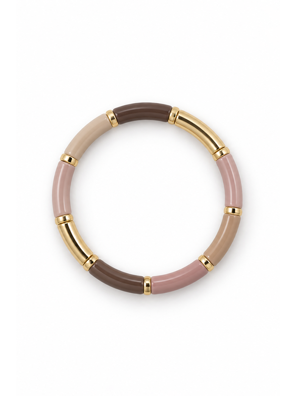 Tiger Tree Earth Curved Bar Bracelet