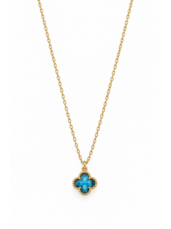 Tiger Tree Blue Crystal Felice Necklace