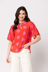 Seeking Lola Flamingo Spot Admired Blouse
