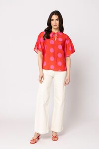 Seeking Lola Flamingo Spot Admired Blouse