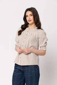Seeking Lola Cedar Stripe Bountaneous Blouse