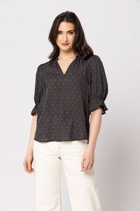Seeking Lola Blue Brown Spot Honest Top