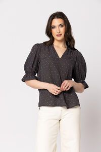 Seeking Lola Blue Brown Spot Honest Top