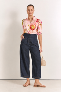 Adorne Tamsen Cropped Lightweight Denim Pant