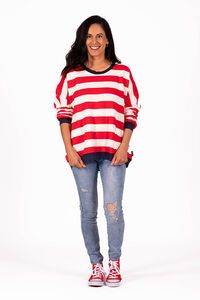 Jellicoe Sweatshirt Red Stripe