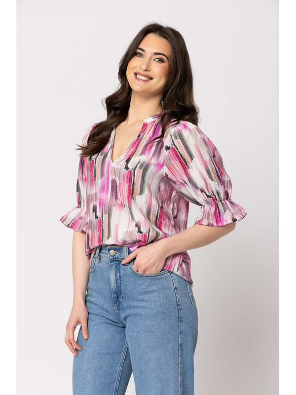 Seeking Lola Pink Iridescence Honest Top