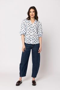 Seeking Lola Ink Spot Capella Blouse