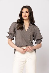 Seeking Lola Coffee Relaxed Butterfly Top
