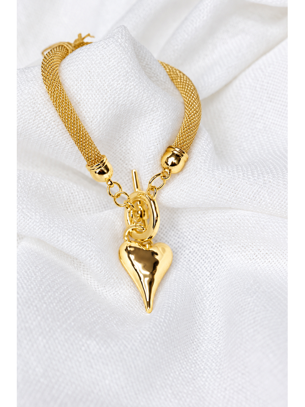 She Jewellery Mesh Heart Bracelet
