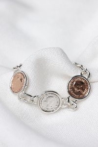 She Jewellery Mixed Coin Bracelet