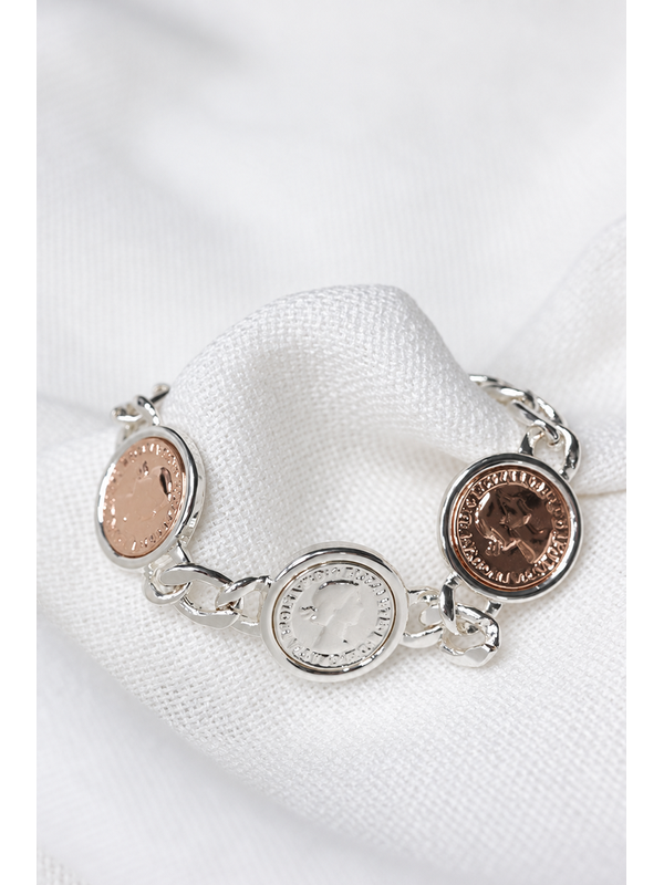 She Jewellery Mixed Coin Bracelet