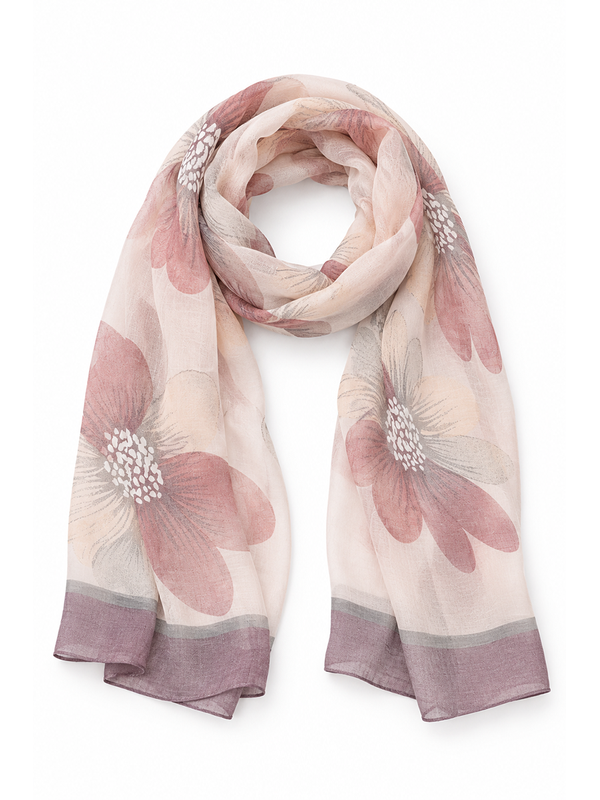 Ivys Magnolia Border Scarf