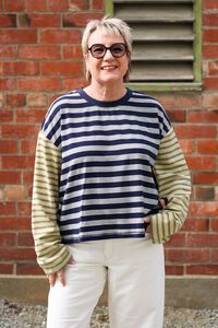 Foxwood Mash Up Stripe LS Tee