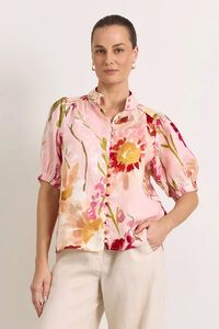 Adorne Lilian Linen Top