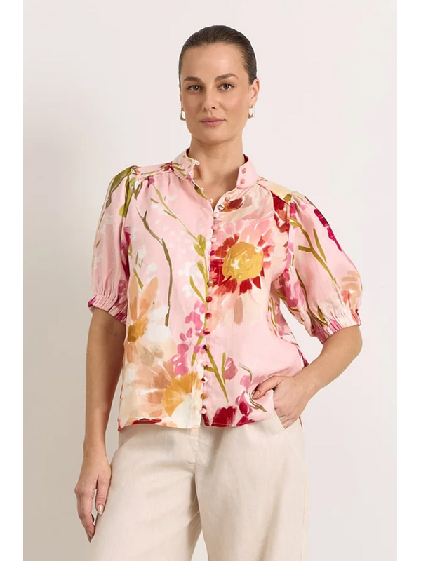 Adorne Lilian Linen Top
