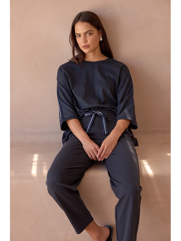 Tirelli Oversized 3/4 Stripe Sleeve Tee