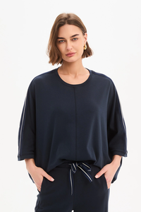 Tirelli Oversized 3/4 Stripe Sleeve Tee