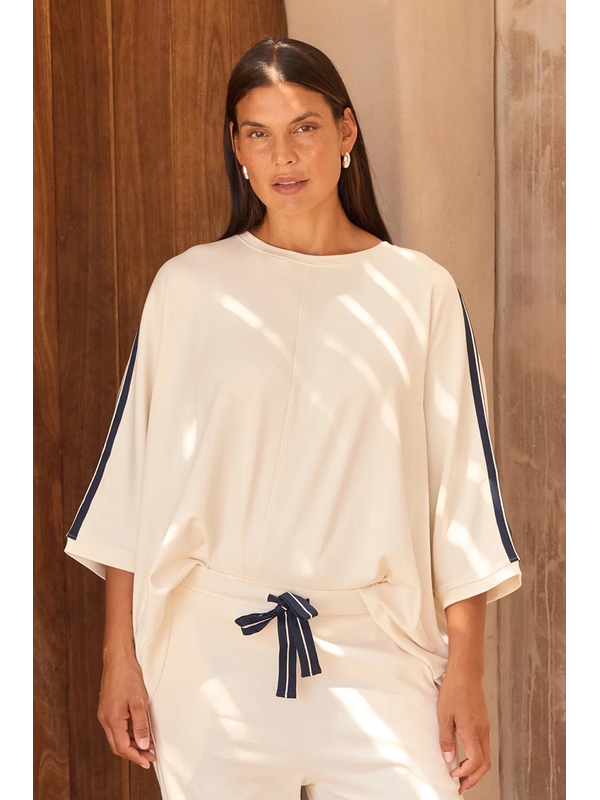 Tirelli Oversized 3/4 Stripe Sleeve Tee