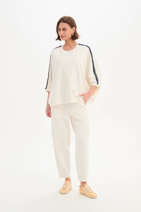 Tirelli Oversized 3/4 Stripe Sleeve Tee