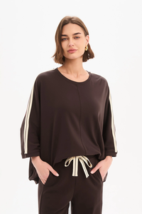 Tirelli Oversized 3/4 Stripe Sleeve Tee