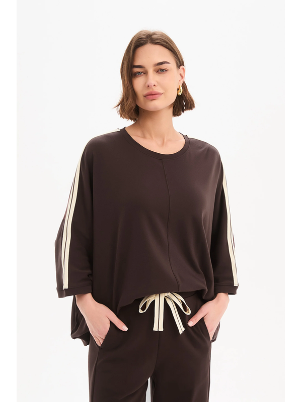 Tirelli Oversized 3/4 Stripe Sleeve Tee