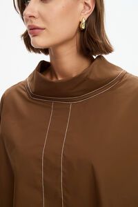 Tirelli Funnel Neck Contrast Top