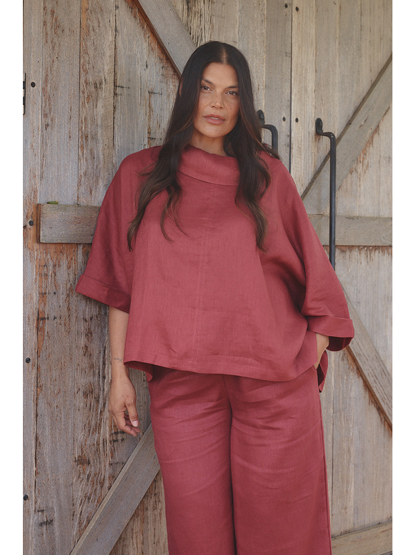 Tirelli Funnel Neck Boxy Top